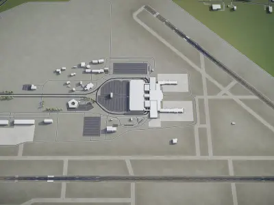 Syracuse Airport Low-poly 3D model
