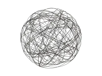 Abstract Sphere Ball v6 004 Low-poly 3D model