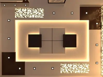 Modren Living Area 3D model