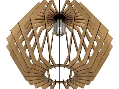 CEILING LIGHT LAMP 3D PRINT AND LASER CUT FILES MODEL 15 3D 3D print model