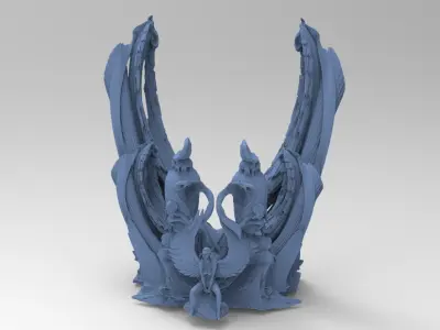 SeaShip stone crest with Egyptian Arch 3D model