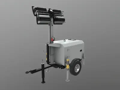 Tower Lamp 3D Model Low-poly 3D model