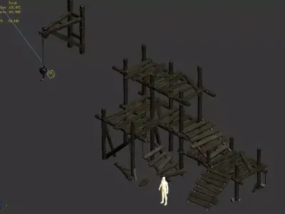 Underground Palace - Scaffolding 01 3D model