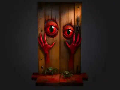 Creepy Red Alert Low-poly 3D model