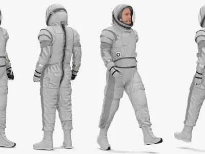Astronaut Spacesuit Generic Rigged for Cinema 4D 3D model