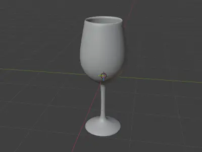 Wine Glass 3D Model 3D model