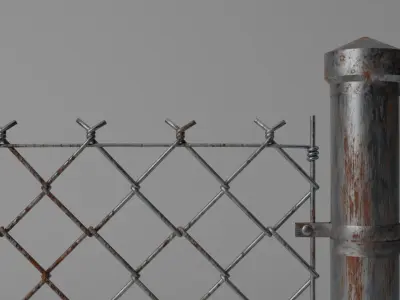 Wire Fence Free 3D model