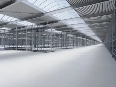 Industrial Warehouse Interior 1 Low-poly 3D model