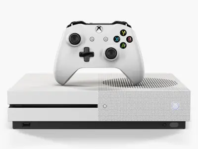 Microsoft Xbox One S  Low-poly 3D model