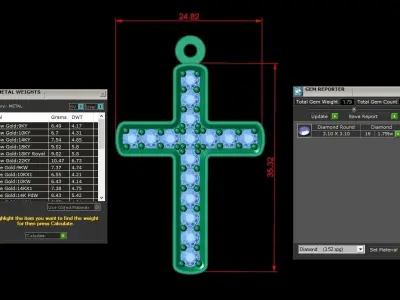 Jesus Christ Pendant light gold cad design 3D model
