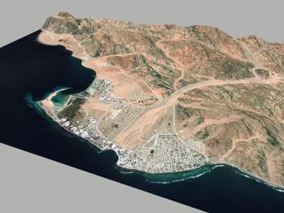 Cityscape Dahab Egypt 3D model