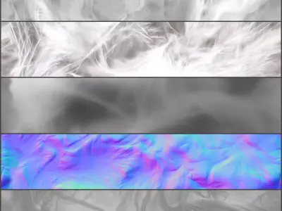 feather PBR material Free low-poly 3D model