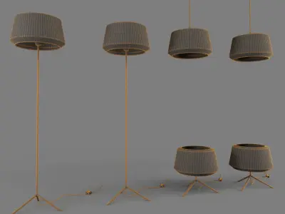 CAN Light Zerolighting Floor Table Pendant 3D model