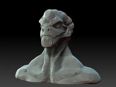 Alien Bust 3D model