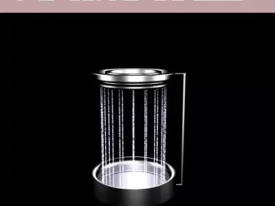 Animated Water Curtain 3D model