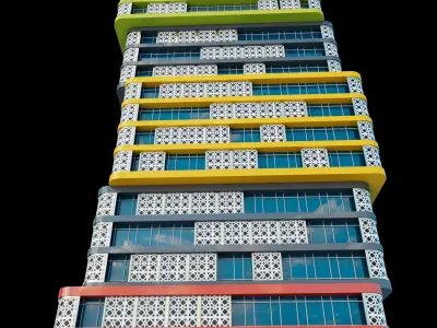 Lusail Marina Twin Tower 3D model