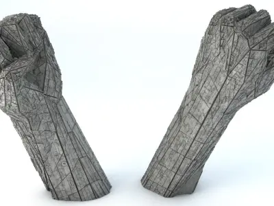 Sci-Fi Shapes - The Hands Low-poly 3D model