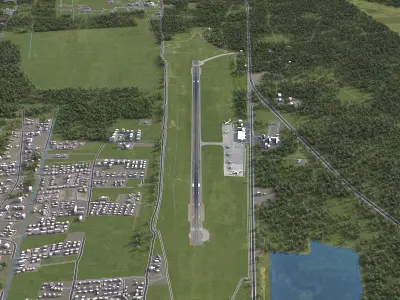 Palanga - Airport - PLQ Low-poly 3D model