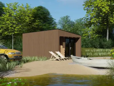 3D model of a modular sauna 3D model