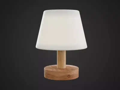 River Table Lamp Low-poly 3D model