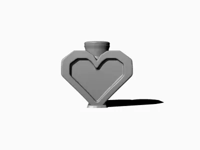 Candlestick heart 3D print model
