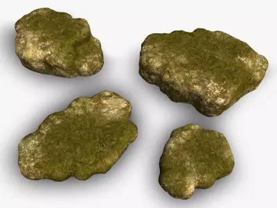 Cave Platform 2 - Moss 3 Low-poly 3D model