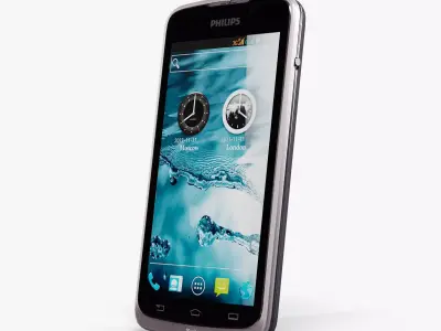 Philips Xenium W832 Grey Low-poly 3D model