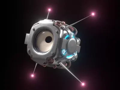 Sci-Fi Eye Bot Expressive Robot  Pet  3D model