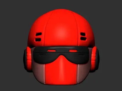 helmet high poly sculpt 3d printable  3D model 3D model buy