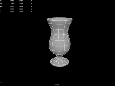 Glass vase Free low-poly 3D model