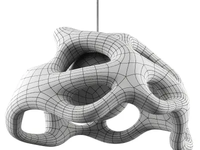  Flush mount pendant Low-poly 3D model