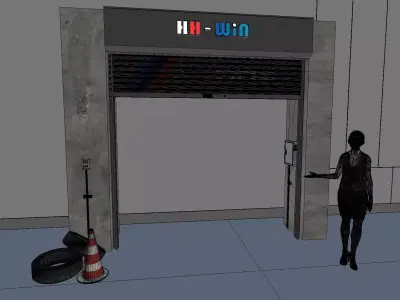 Roller shutter -  Low-poly 3D model 3D model