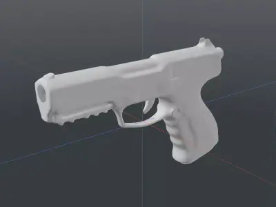 Sci-Fi Low Poly Gun 3D model purchase