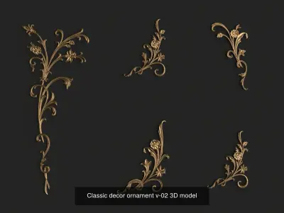 Collection onlay molding12 3D Model Pack