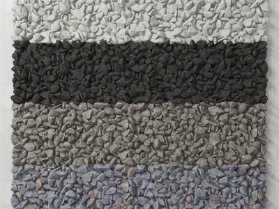 Pebble river collection 3D model