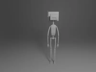 Robot Character Sci-Fi TV Retro Low-poly 3D model
