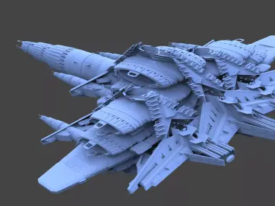 Star Freighter Grand battleship 2 3D model