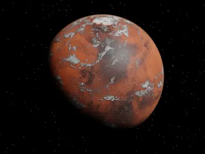 Mars planet Free low-poly 3D model