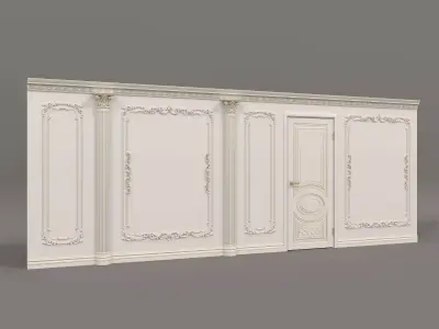 Wall Molding in Classic French style 47 3D model