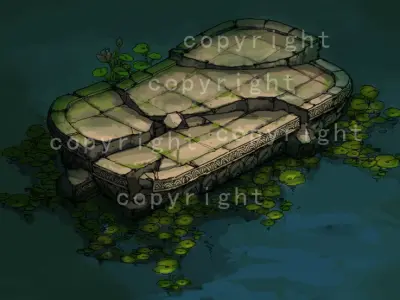 Game Model - Kapya Buddha Forest Big Lotus Block 3D model