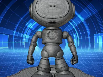 Rigged Robot Character Low-poly 3D model purchase