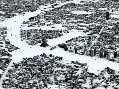 Paris Streets and Buildings 3D model