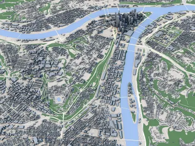 Pittsburgh City Pennsylvania United States 3D model