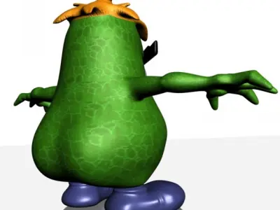 Sam the virus Low-poly 3D model