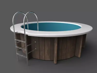 Swimming pool Low-poly 3D model
