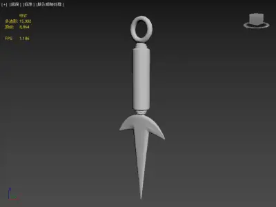 Kunai  Low-poly 3D model