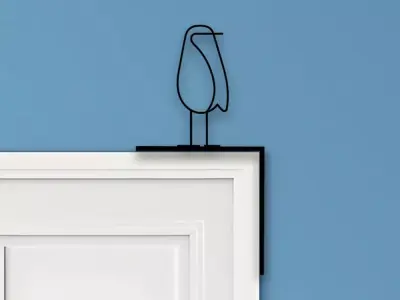 Bird Door Corner Decor 3D print model shop