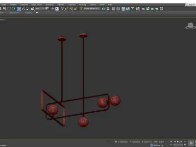 Parker II Ceiling Lamp Low-poly 3D model