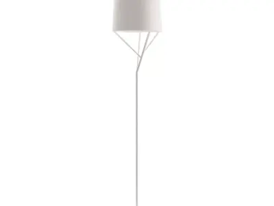Tree floor lamp white 3D model
