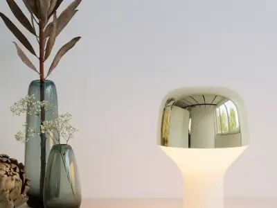 Brass Table Lamp  Modern Designer Lamp 3D Model  Low-poly 3D model